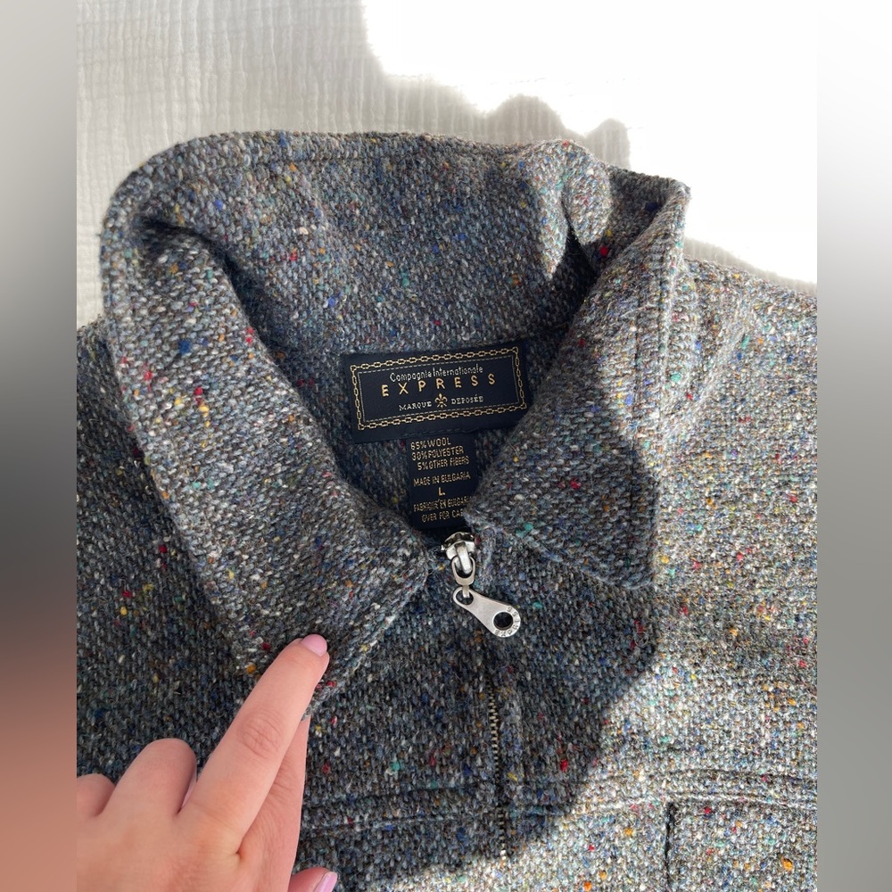 Gray Knit Jacket - image 3